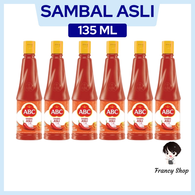 

Paket Murah Saus Sambal ABC Sambal Asli 135 ml / Saos Sambal / Sambel ABC x6 Pcs