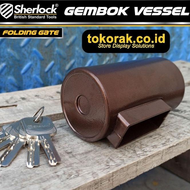 Gembok Sherlock Vessel Folding Gate Gembok Tabung Pagar Rolling Door