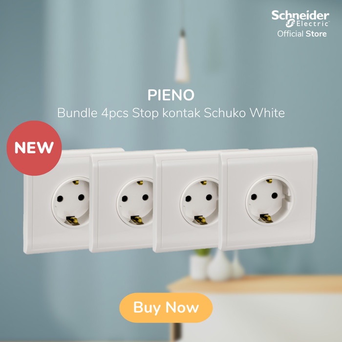 4Pcs Schneider Pieno StopKontakWhite