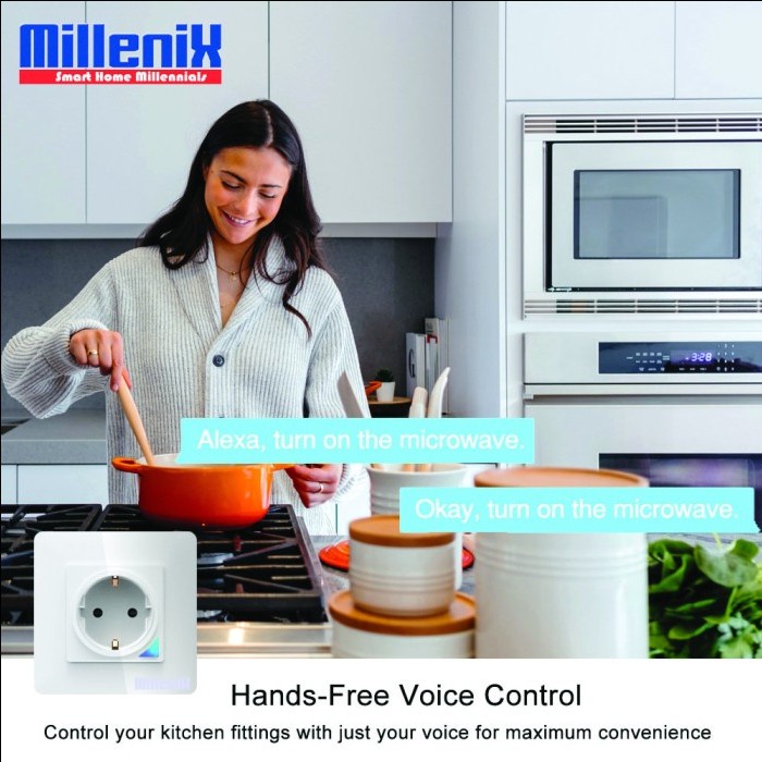 Millenix Smart Wall Socket Wifi - Stop Kontak Wifi