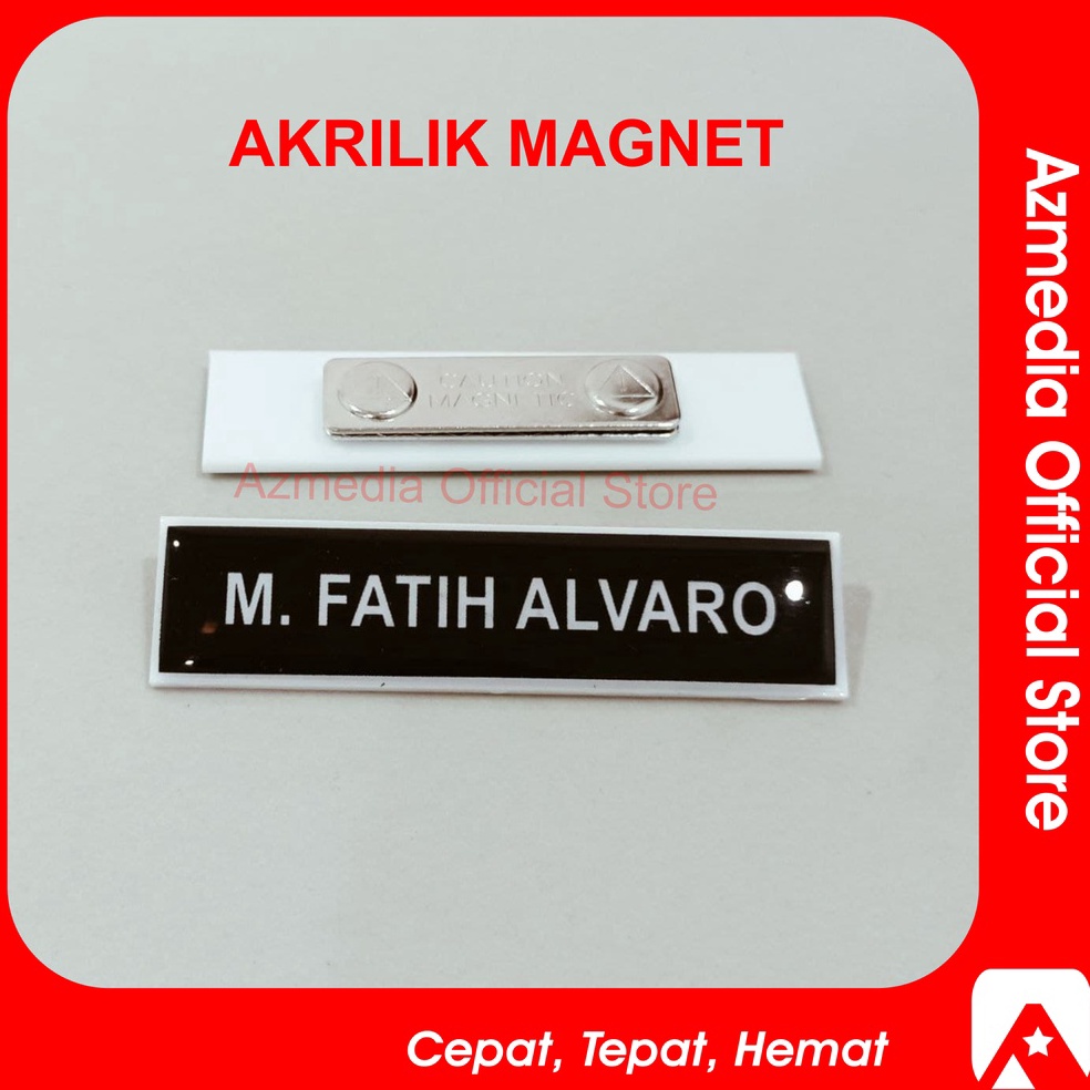 

61 Nametag Nama Dada Akrilik Magnet 76