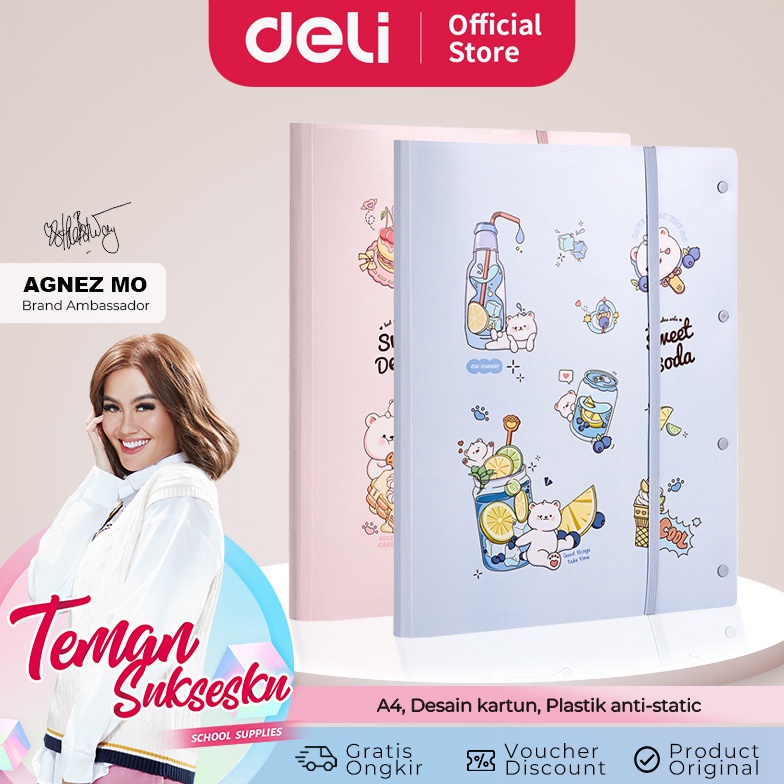 

Edisi Mewah Deli Display Book / Document Holder / Map Dokumen A4 30 40 60 Slot Kartun PQ31X 272