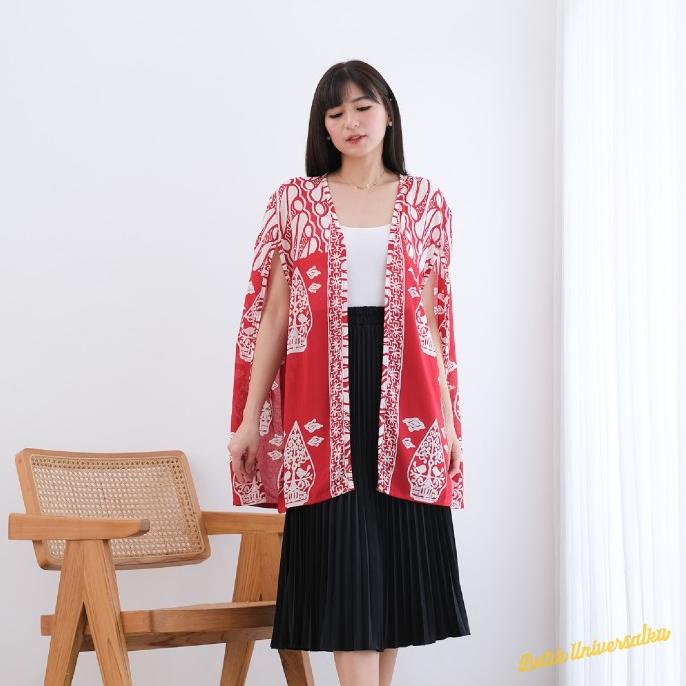 Cape Outer Batik blazer cardigan - Lathi