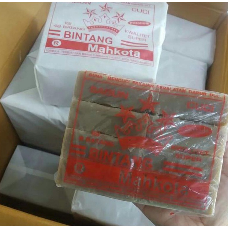 Diskon 1 pack isi 8 pcs sabun premium, sabun bintang mahkota, sabun coklat, sabun viral, sabun noda,