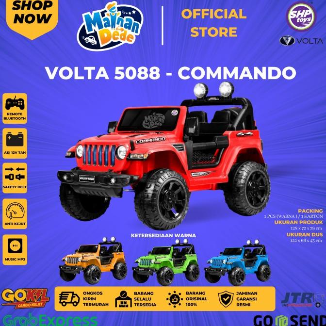 Mainan Mobil Aki Anak Jeep Commando SHP Volta 5088