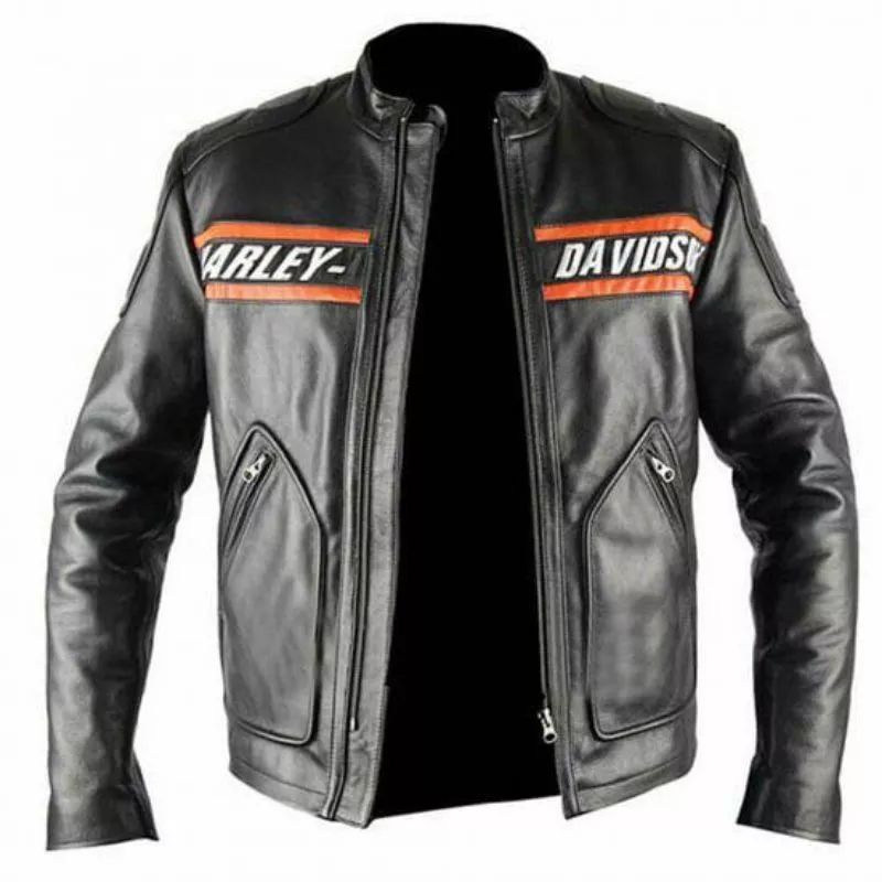 Jaket Kulit Pria Asli - Jaket Kulit Harley Davidson Biker Touring