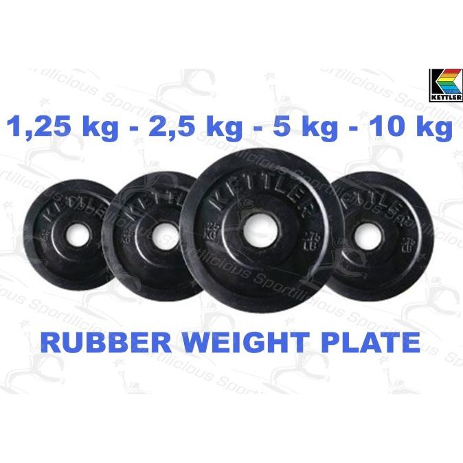 KETTLER RUBBER PLATE 5 KG - PIRINGAN DUMBEL BARBEL KARET BEBAN