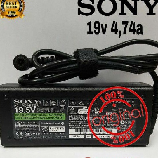 Pasti Murah Charger Adaptor TV LCD/LED SONY BRAVIA VGP-AC19V42 19.5V-4.74A ORIGINAL Terlaris