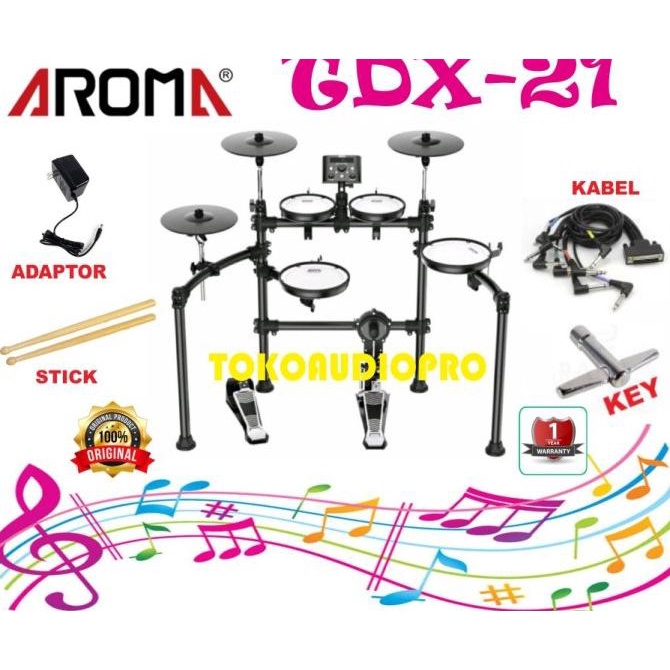 Drum Elektrik Aroma Tdx21 Mesh Kit Digital Drum Elektrik Paket