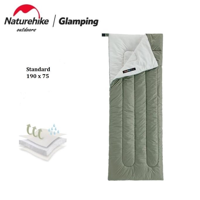 Sleeping Bag Cotton H150 Envelope Ultralight Nh19S015-D Naturehike