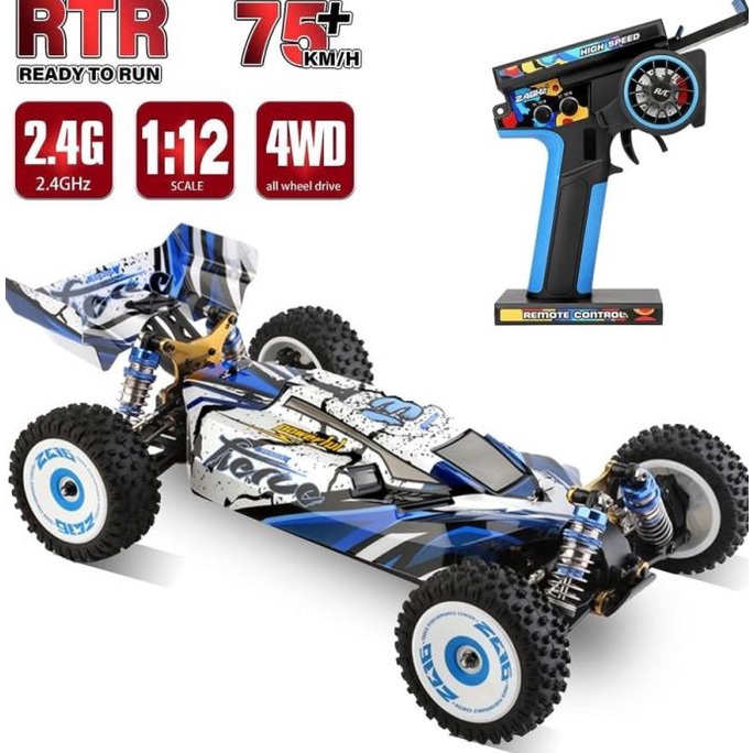 WL Toys 124017 Buggy RC Car 1/12 ALL Metal Chassis 2.4Ghz Versi 2