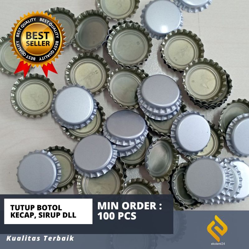 [100 Biji] Tutup Botol Crown / Kempyeng cap crown alumunium