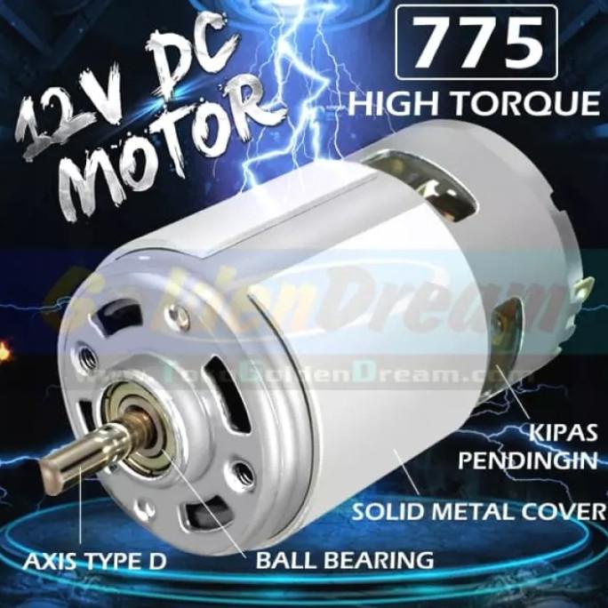 :>:>:>:>] dinamo DC 775 motor DC775 12V HIGH SPEED Torsi BESAR DIY powertools