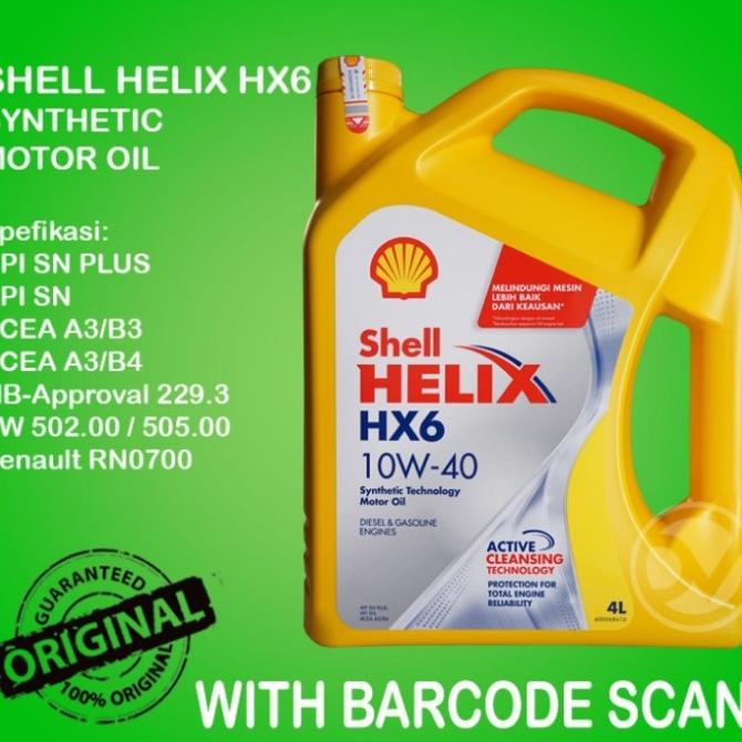 Oli Shell Hx6 - Kemasan Galon 4 Liter