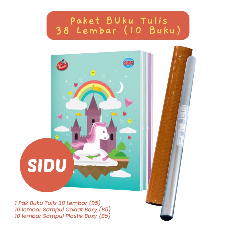 

Paket 10 Buku Tulis 38 Lembar Set Sampul Plastik Coklat Back To School 0k6rp