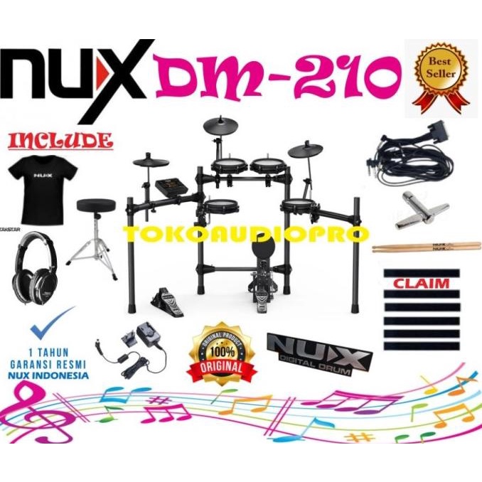 Nux Dm5S Dm-5S Dm 5S Digital Drum Elektrik Paket