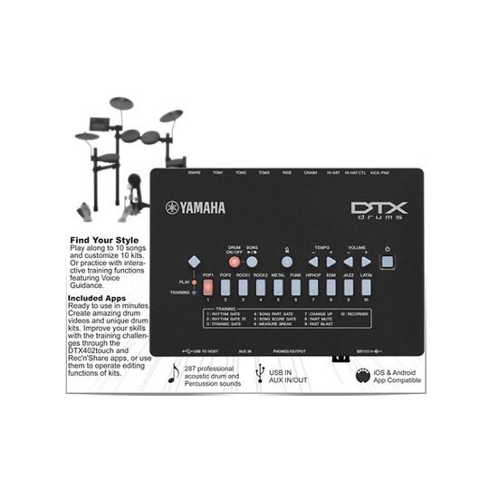 Drum Elektrik Dtx Drum Yamaha Dtx400 Dtx-402 Dtx402K Dtx-402K Dtx 402K