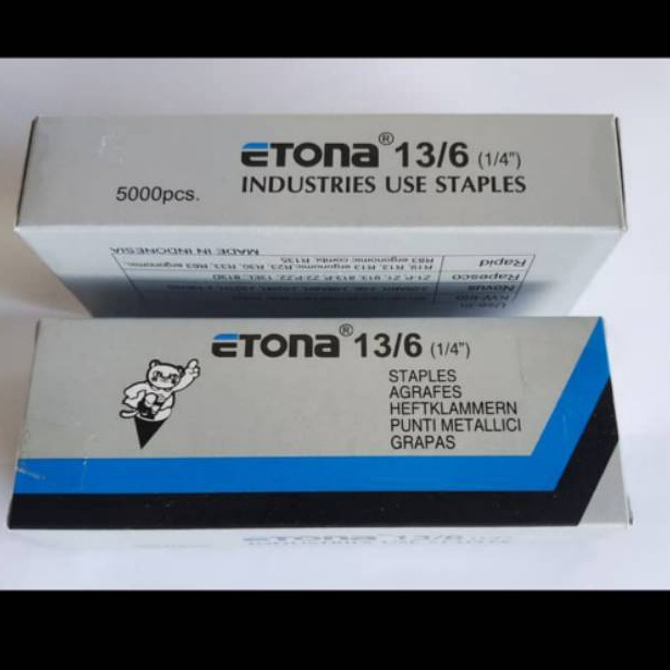 

[PROMO NHA9] staples tembak/Staples Etona 13/6 mm/untuk staples tembak /gun tacker Off stock