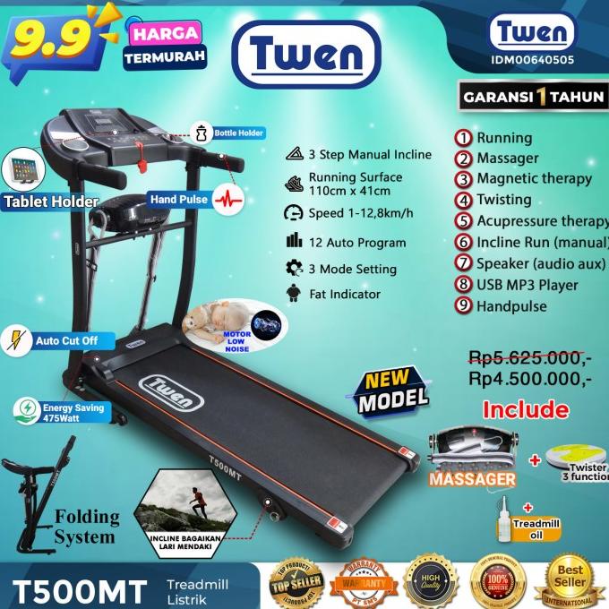 Treadmill Elektrik Twen T500MT - Treadmill Terbaru