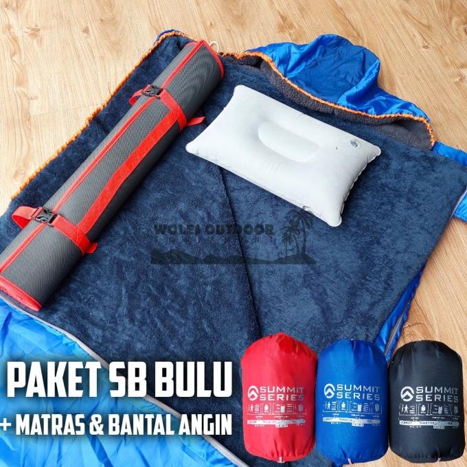 Paket Sleeping Bag Dan Matras - Sleeping Bag Bulu Dan Matras Camping