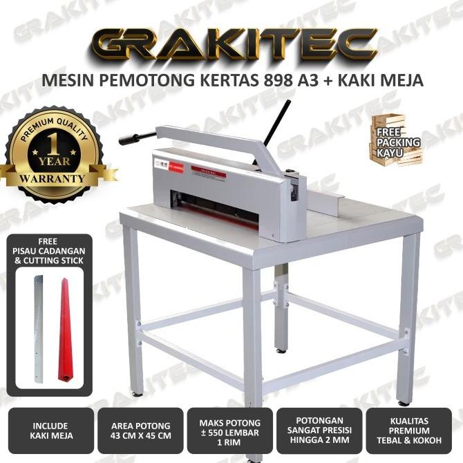 

Mesin Pemotong Kertas 898 A3 ( Upgrade dari Seri 888 ) + Kaki Meja
