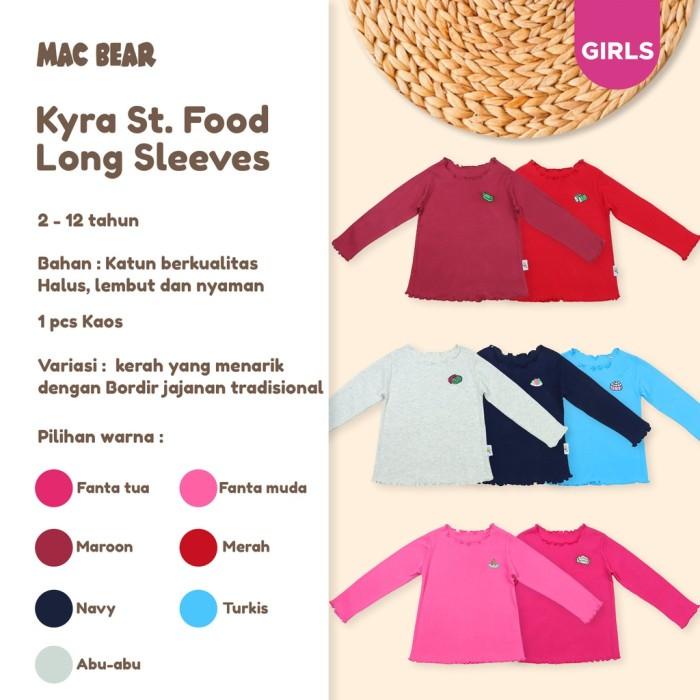 TERLARIS MACBEE BAJU ANAK PEREMPUAN KAOS LENGAN PANJANG STREET FOOD C KYRA