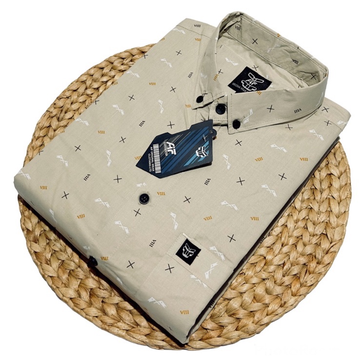 Terlaris kemeja lengan pendek pria full motif terbaru - kemeja printing pria lengan pendek keren - k