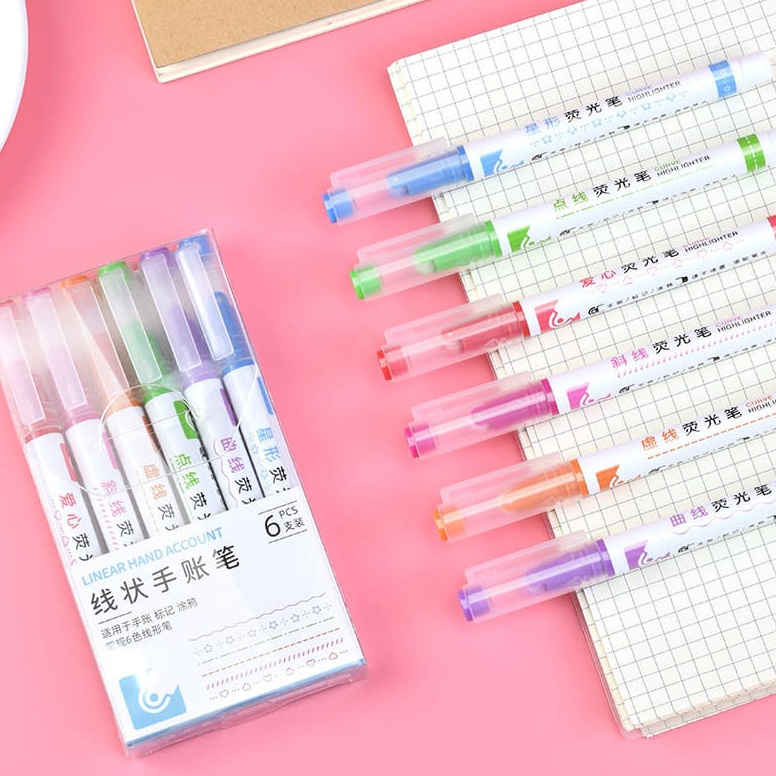 

[CODE BARANG 741TES] Pulpen Garis Pulpen linear Pen Garis Pen linear spidol garis garis line marker garis Highlighter curve Stabilo motif 6 PCS HIGHLIGHTER MOTIF HIGHLIGHTER PEN 30