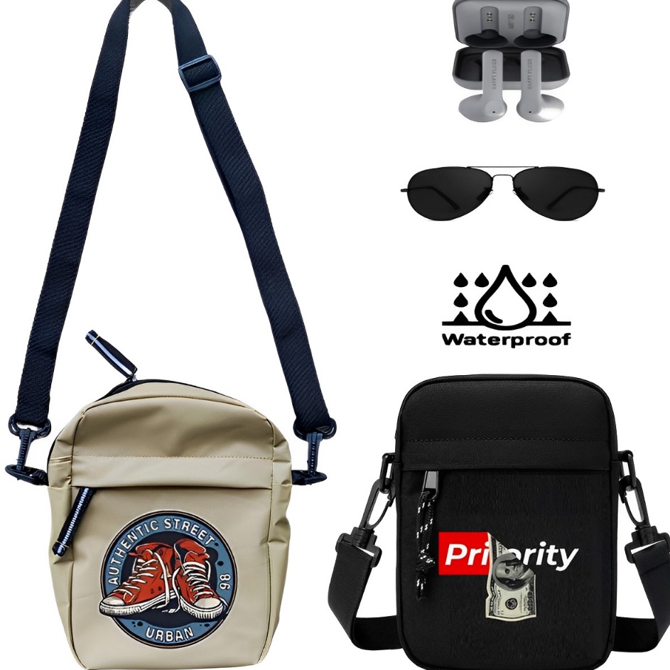 idE9q4P TAS SELEMPANG PRIA murah distro anti air waterproof keren kekinian kerja simpel original sli
