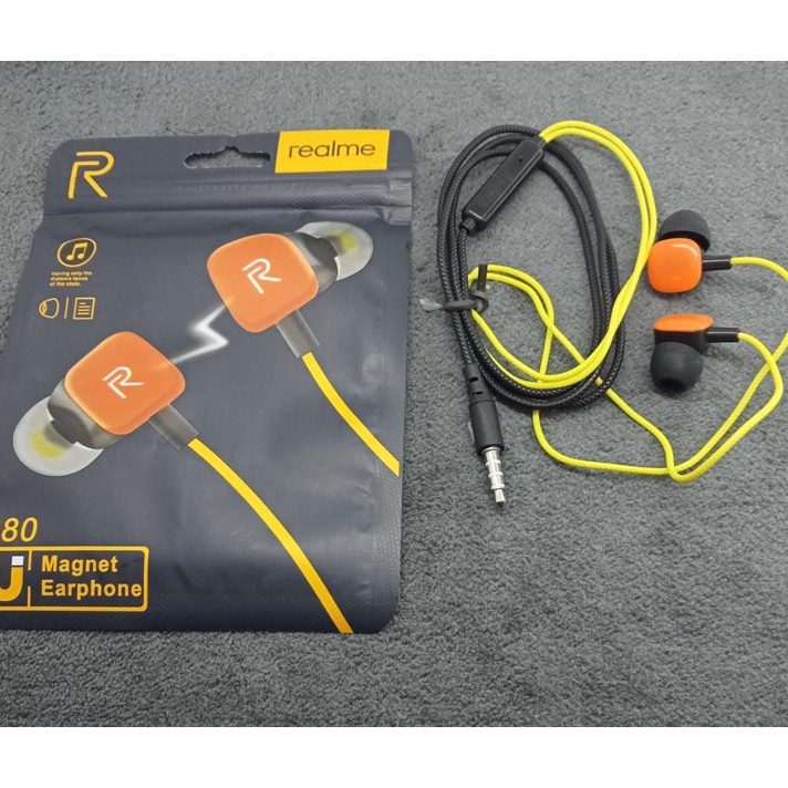 Harga Termurah Handsfree REALME BUDS R80 / headset handsfree earphone REALME BUDS R80 with MIC extra