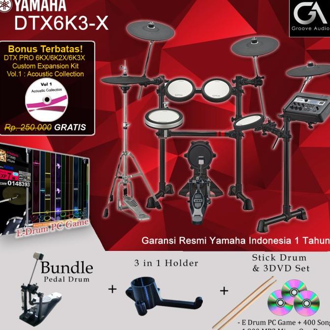 Drum Elektrik Yamaha Dtx6K3-X + Pedal/ Dtx6K3X / Dtx 6K3X / 6K3 / 6K3X