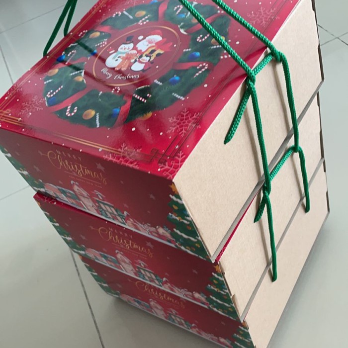 Terlaris Dus Kue Natal 22X22X10 Cm