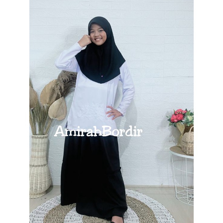 Max SaleH2t7S BAJU MUSLIM PUTIH ANAK PEREMPUAN SETELAN ANAK PUTIH HITAM BAJU SERAGAM MANASIK HAJI AN