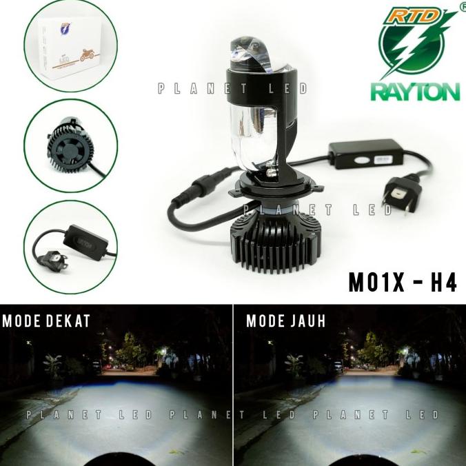 ORIGINAL RTD Rayton - Lampu Utama LED M01X-H4 + Kipas Pendingin