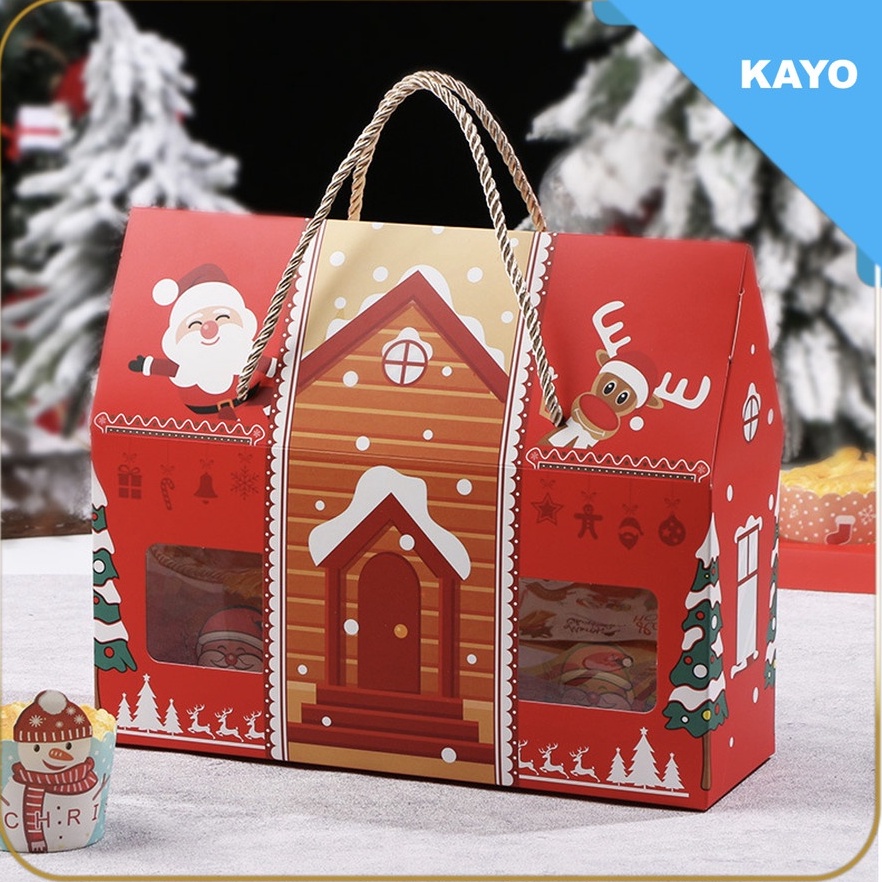 

New Product GIFT BOX Christmas , kotak bingkisan tema natal , kotak CUPCAKE natal 170