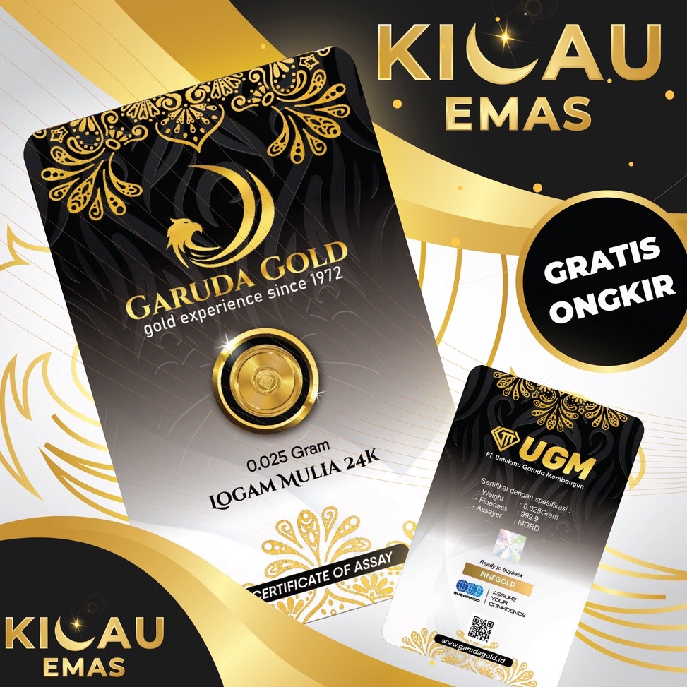 Garuda Gold 0,025 Gram Emas Batangan Bersertifikat 24 Karat [KODE. S99A]