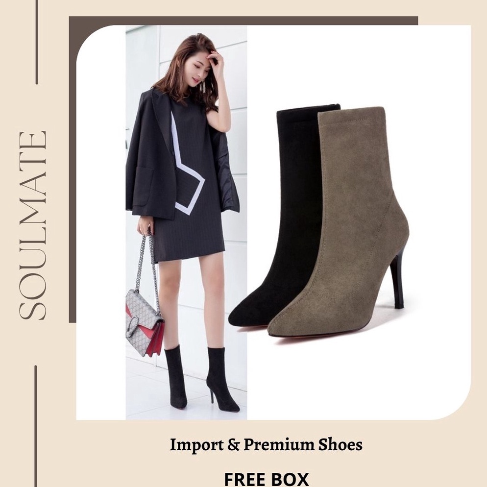 ➫Best Seller JFM8P SOULMATE SM-008 Sepatu Boots Wanita Fashion Import Premium Quality C35 ↕Kirim Sekarang