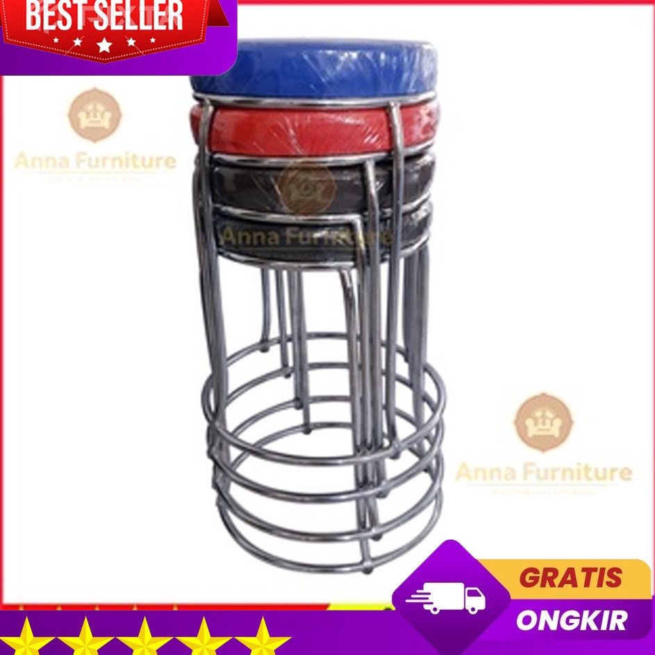 Terkini KURSI BULAT/ KURSI CAFE / KURSI BESI TINGGI 50cm & 75cm