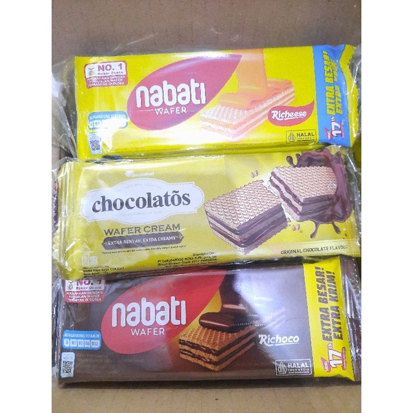 

Chocolatos Wafer Cream / Nabati Wafer / Gery Saluut Wafer 1 Renceng 10 pcs