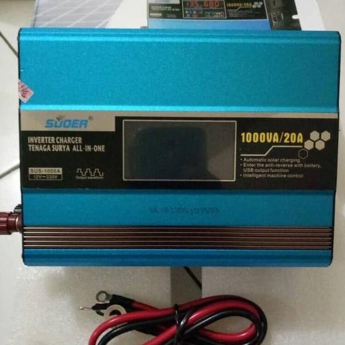 Suoer power inverter 1000 watt + solar controller charger sus- 1000a