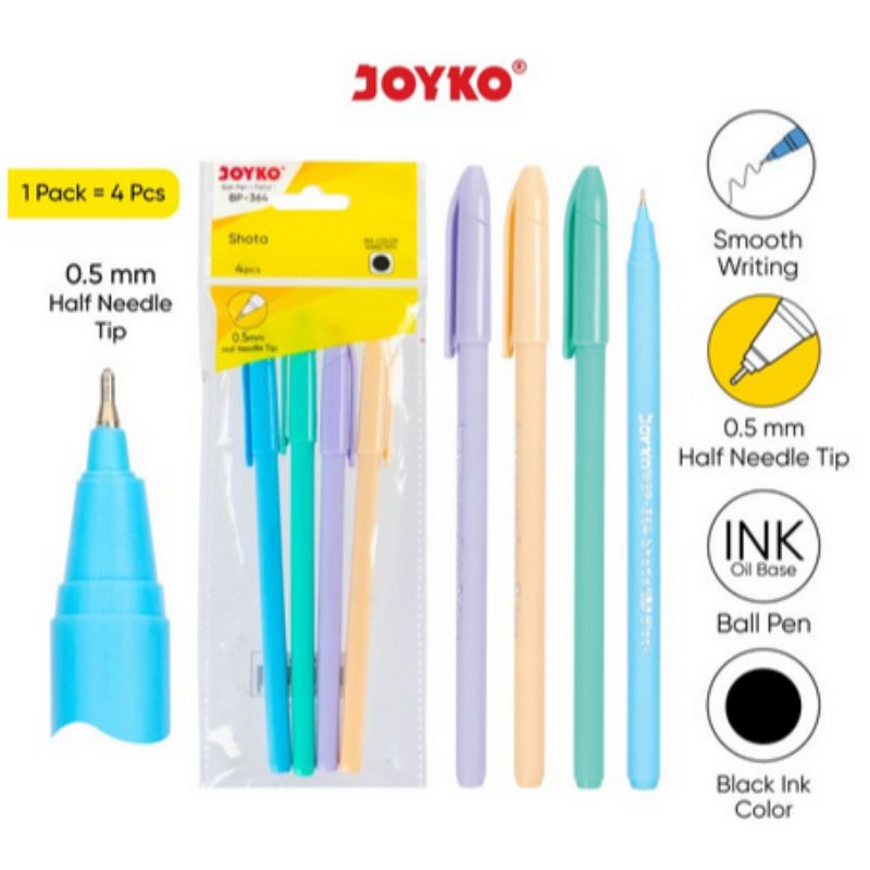 

Bolpoint Joyko Tomoko BP-365 Pastel ( 1Set / 4Pcs )