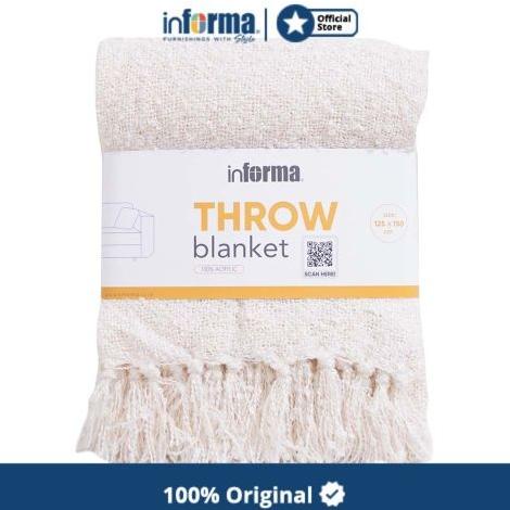 Informa - Informa 125x150 Cm Throw Eine Boucle Selimut - Putih Ivory