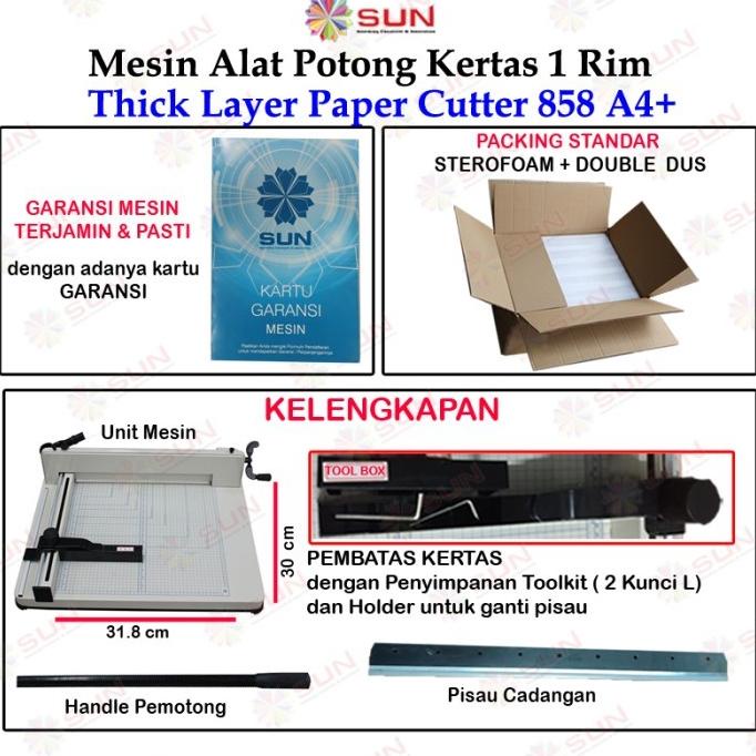

Dijual Mesin Thick Layer Paper Cutter A4 858 - Alat Pemotong Kertas 1