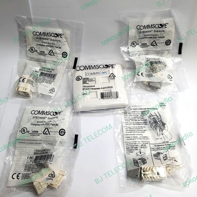 face plate 4 hole systimax lengkap modular Jack cat 6 Diskon Besar Kode 752