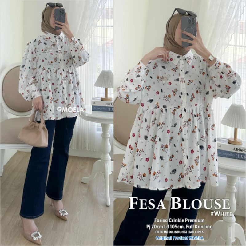 FESA BLOUSE CRINKLE PREMIUM BY MOELA HIJAB