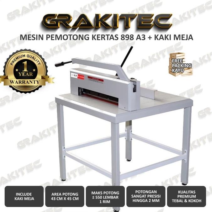 

Mesin Pemotong Kertas 898 A3 ( Upgrade Dari Seri 888 ) + Kaki Meja