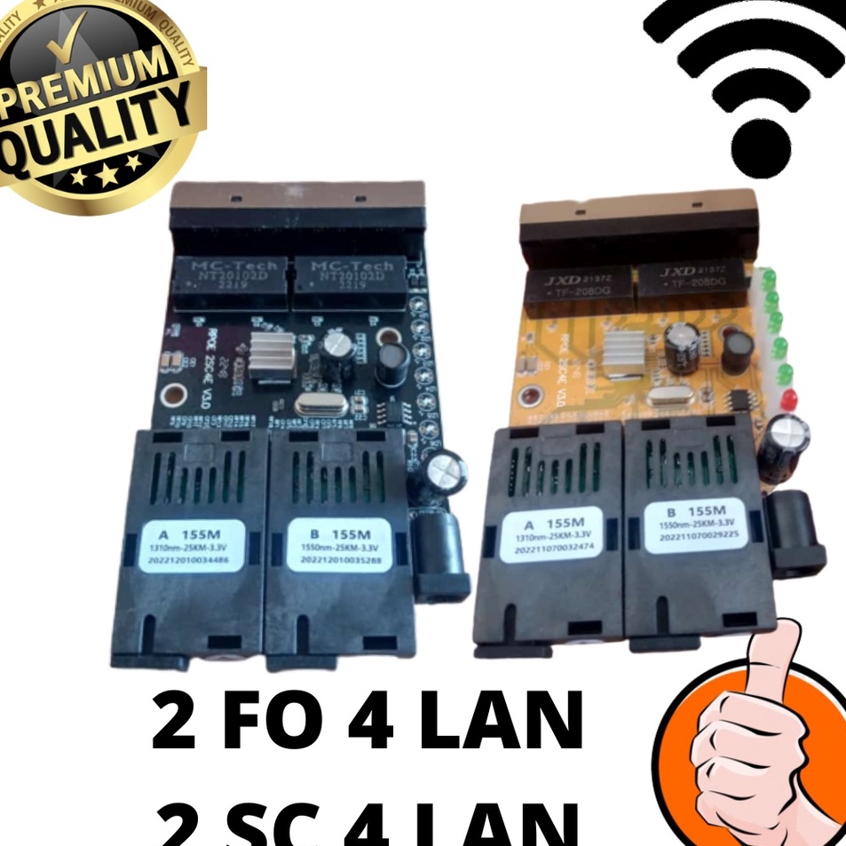➪➽✳✧ KONVERTER 2 FO 4 LAN PCB CONVERTER 2 SC 4 LAN Baru