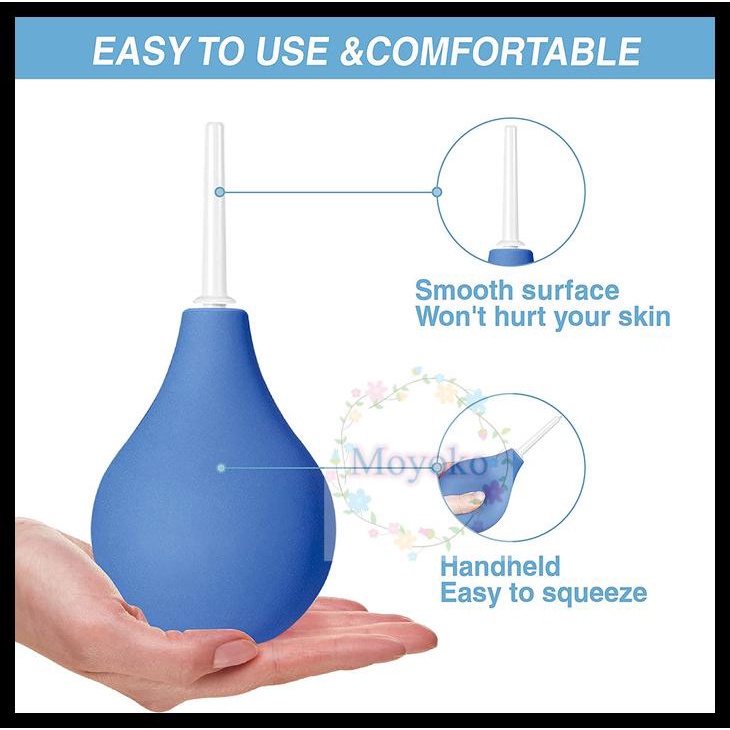 100% AMAN BULB CLEAN ANAL SILICONE DOUCHE UTK WANITA PRIA PRIVASI 