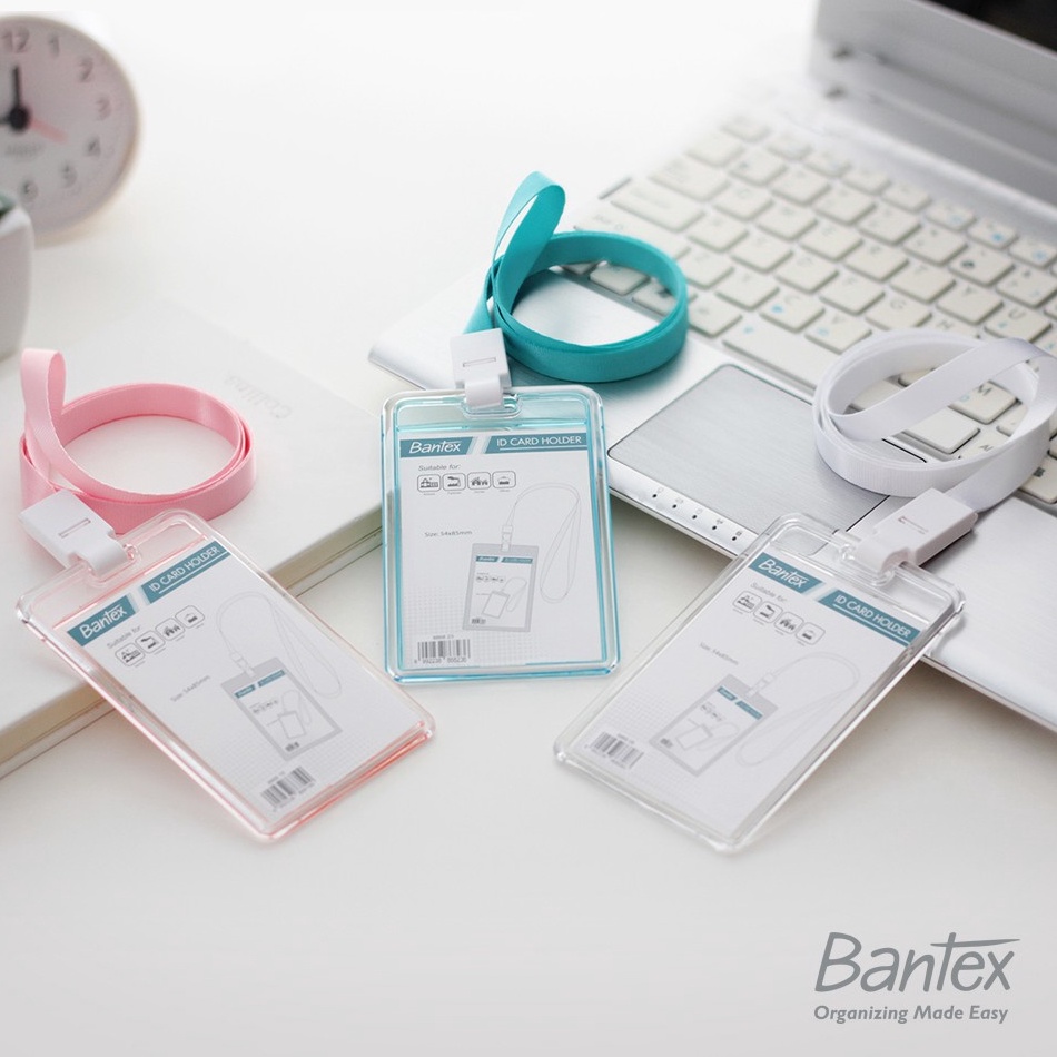 

GK92 Bantex Transparent ID Card Holder Lanyard Portrait 8868 76