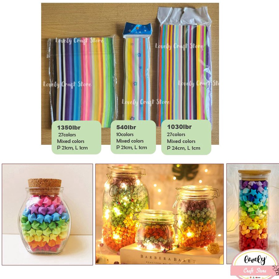 

[PRODUK 8JKJT77] LovelyCraftStore | DIY 540/1030/1350 sheets Star Origami Paper Rainbow Kertas Origami Bintang lebar 1cm, Star Origami Paper, Quilling Paper, Kertas Bintang Star Bottle Botol Bintang 6092